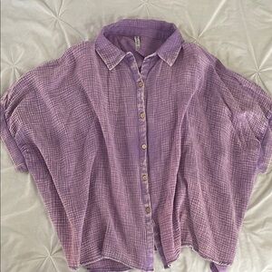 Zenana Outfitters Lavender Button-Down Shirt